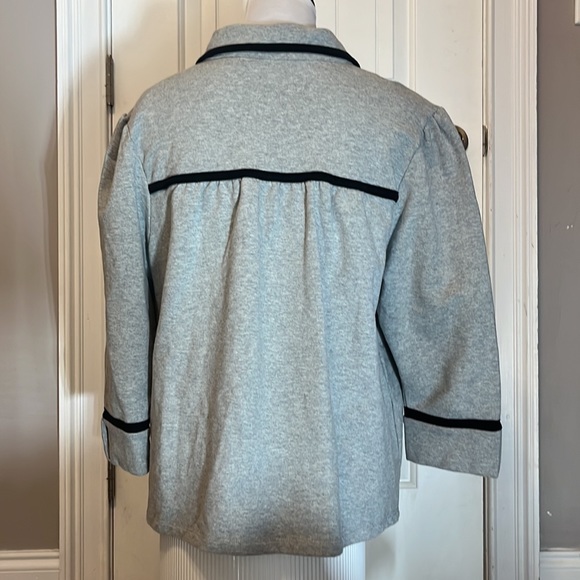 Motto Brand button up colored cardigan/jacket sweatshirt material gray/black L - Picture 4 of 10